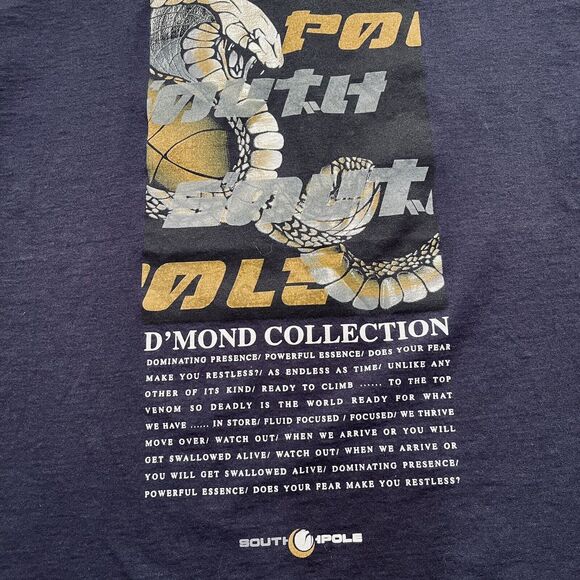 Southpole Cobra Hip Hop Urban Streetwear Shirt Sz XL Blue 2000s VINTAGE Y2K - Picture 5 of 8